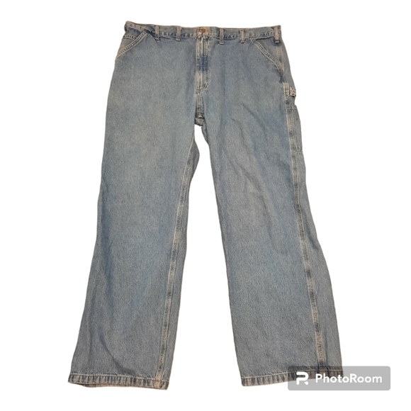 CARHARTT (44 x 32) Original Dungaree Fit Carpenter Jeans Blue - Picture 1 of 9